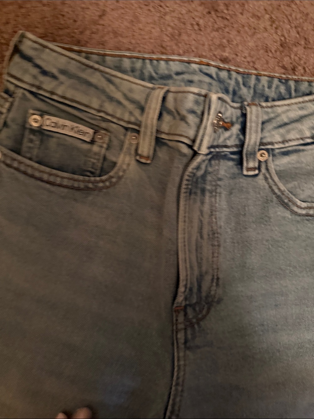 Calvin Klein Light Blue Straight Leg Jeans high rise - Picture 3 of 3